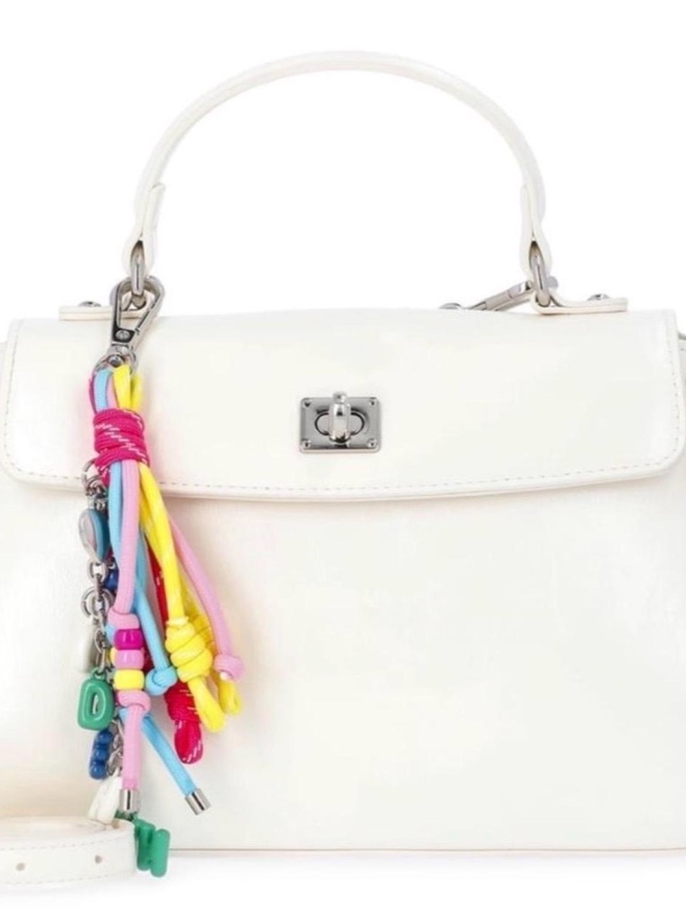 Madden NYC white Structured Top Handle Satchel Bag